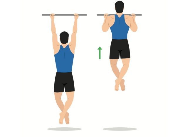 illustration of reverse grip pull-ups