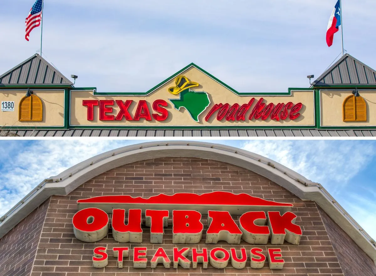 texas roadhouse outback steakhouse collage