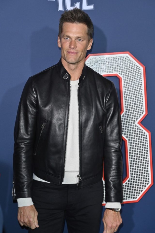 Tom Brady at the premiere for "80 for Brady"