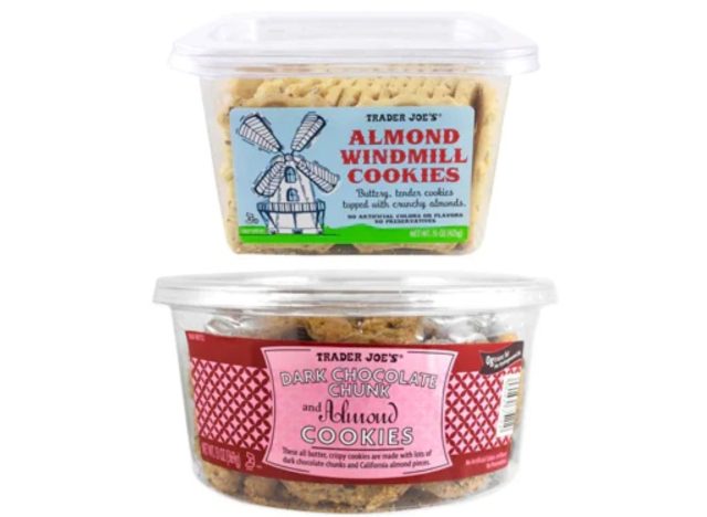 trader joe's recalled almond windmill cookies and dark chocolate chunk cookies