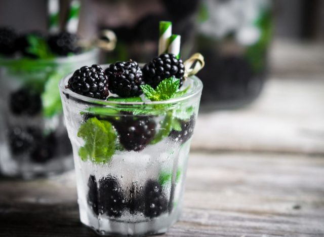 Blackberry mint water