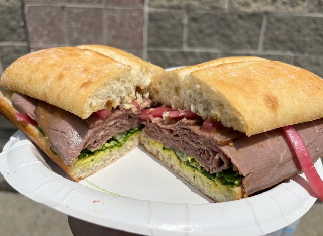 Roast beef sandwich at Costco
