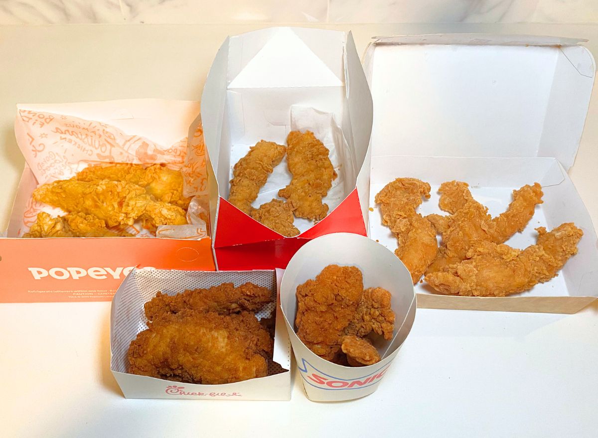 Popeyes, KFC, Chick-fil-A, Sonic, and Jollibee chicken tenders