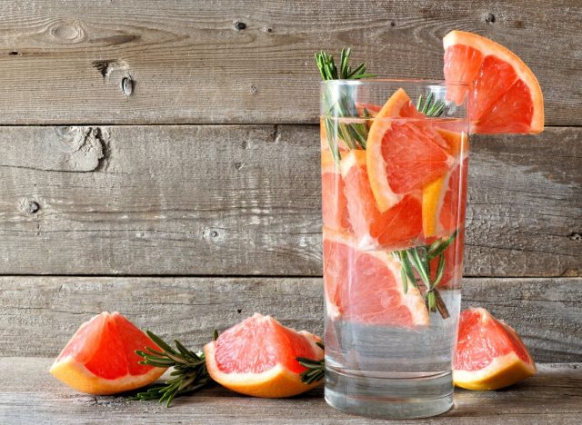 Grapefruit rosemary water