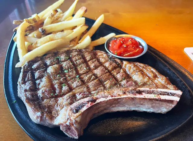 Bone-in ribeye at Outback Steakhouse