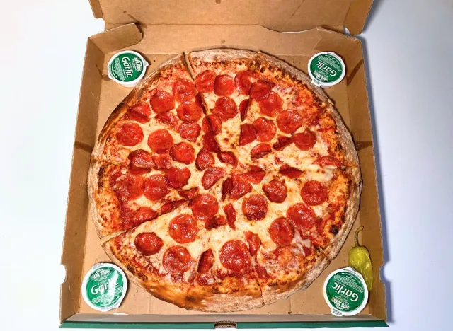 Papa Johns pepperoni pizza