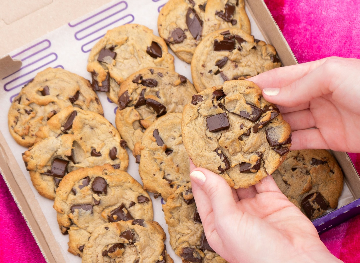 box of insomnia chocolate chunk cookies