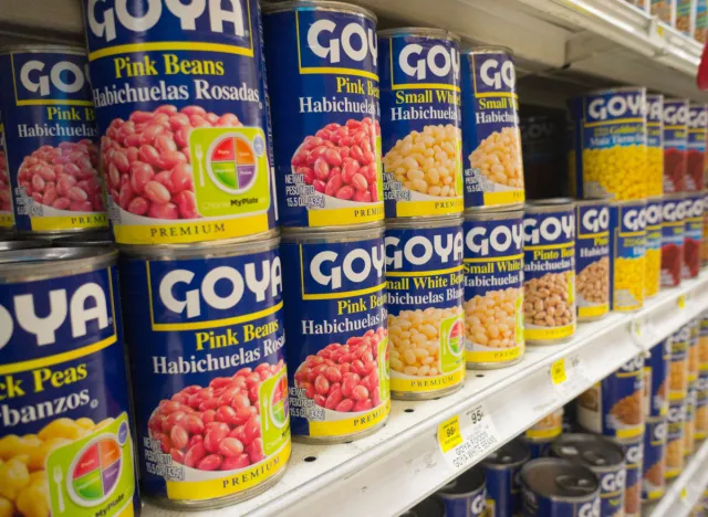 cans of goya beans