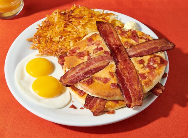 Denny's: Premium Bacon-Loaded Pancake Breakfast