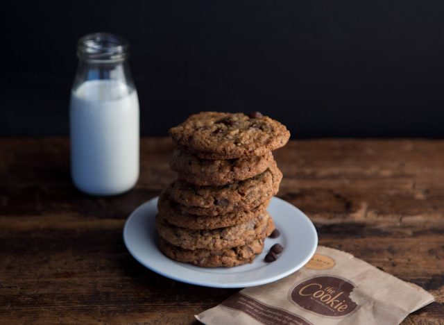 doubletree chocolate chip cookies and milk