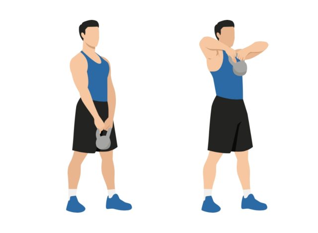 kettlebell pull-ups exercise