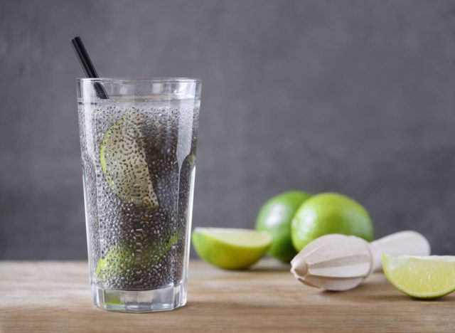 lime chia seed water