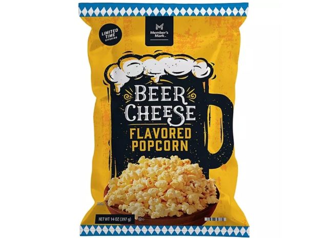 member's mark beer cheese flavored popcorn