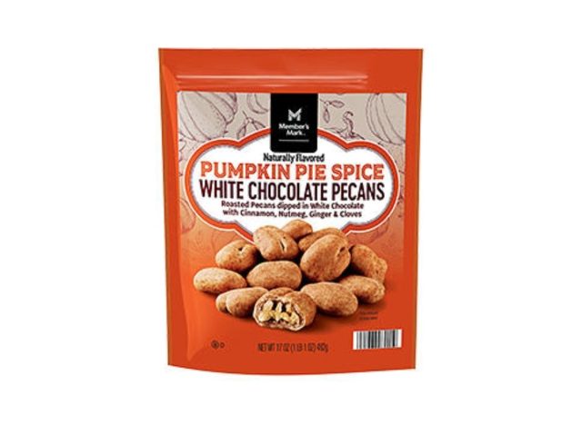 member's mark pumpkin spice white chocolate pecans