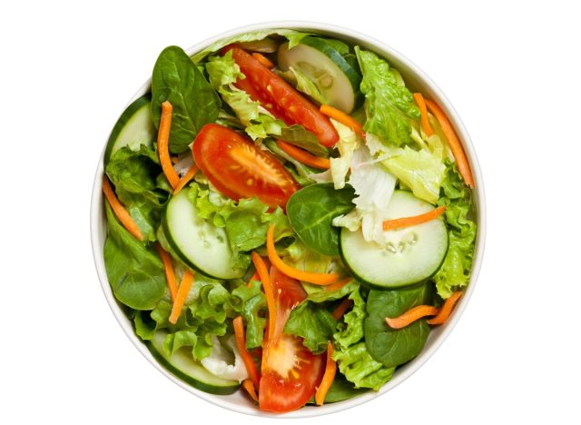 plain fast food garden salad