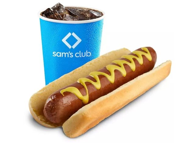 sam's club hot dog & soda combo