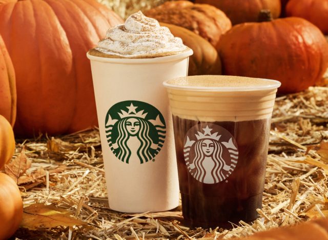 starbucks psl and pumpkin cream cold brew