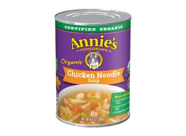 can of Annie's Chicken Noodle Soup