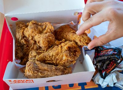 Fried chicken at Popeyes