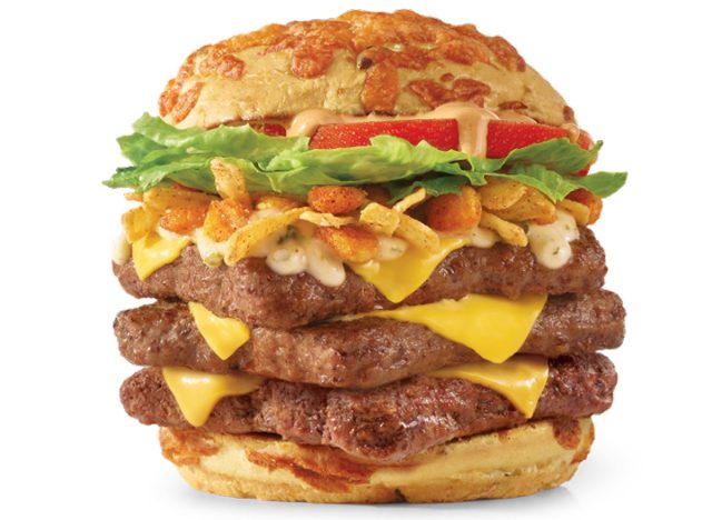 Wendy's Loaded Nacho Triple Cheeseburger