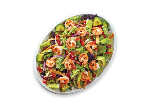 baja fresh chili lime salad with shrimp