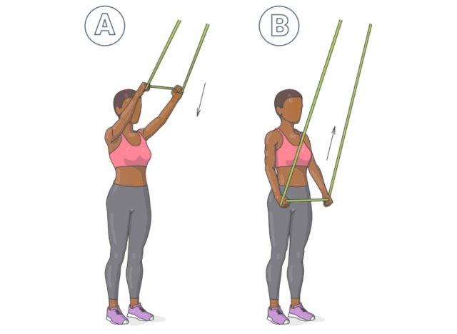 resistance band lat pulldown