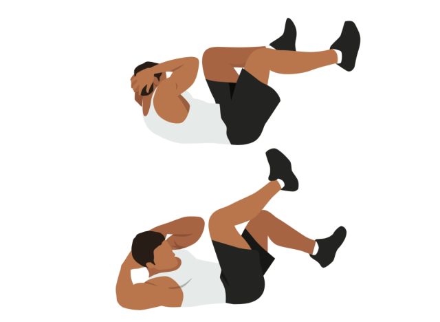 bicycle crunches