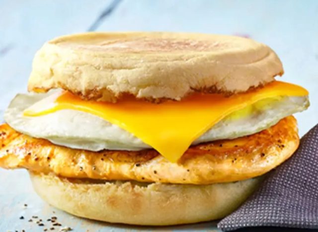 biscuitville grilled chicken egg english muffin