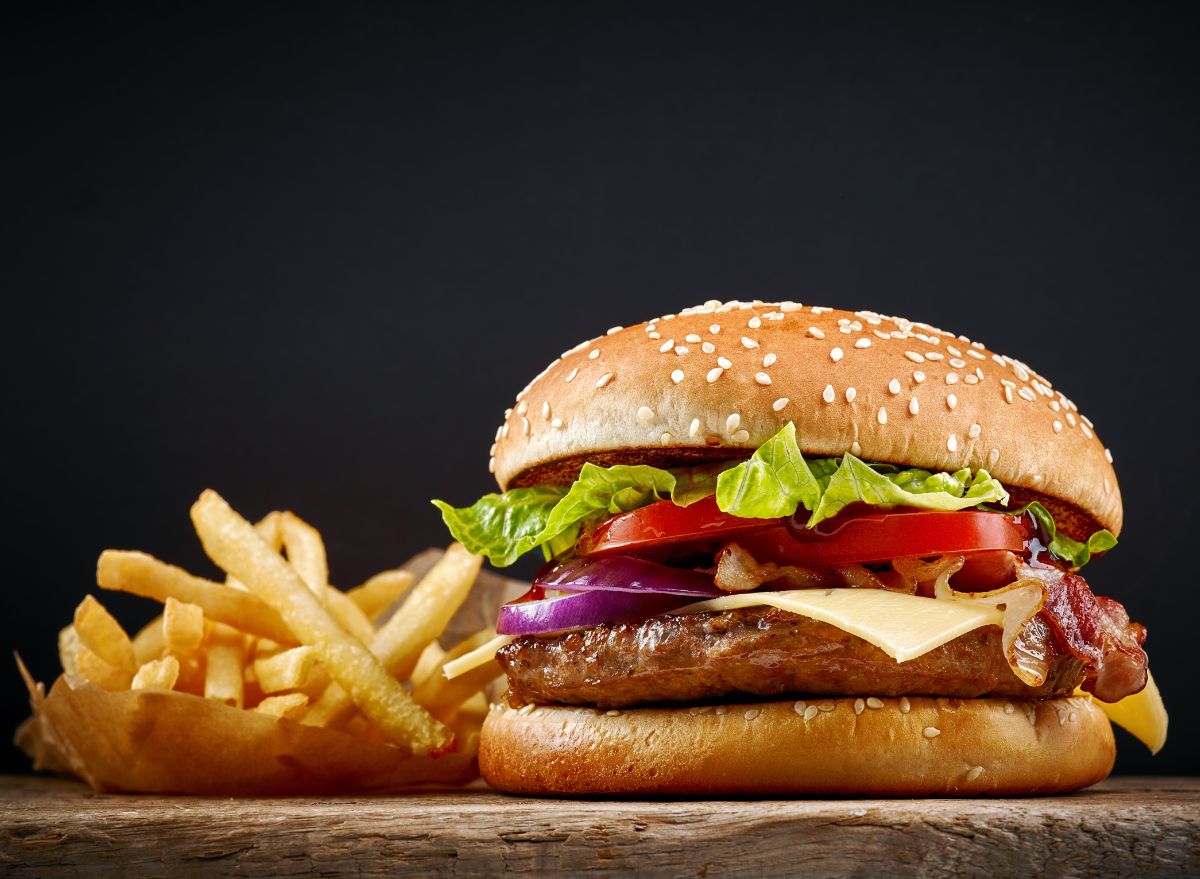 burger and fries