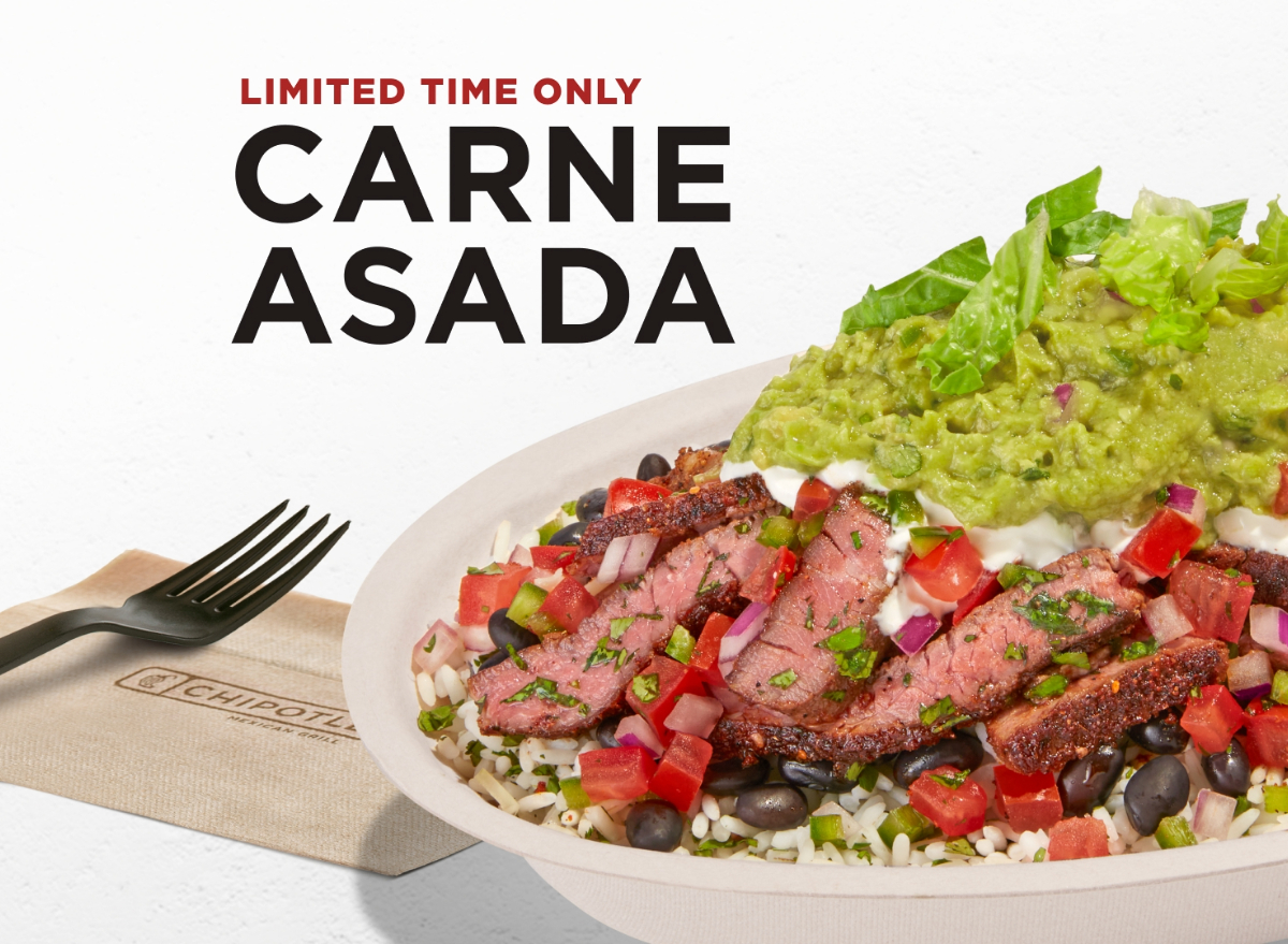 Chipotle Is Finally Bringing Back Its Carne Asada Steak
