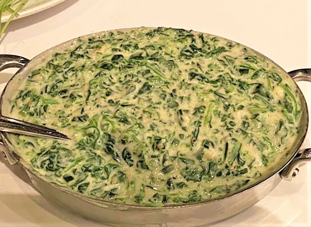Creamed spinach at the Capital Grille
