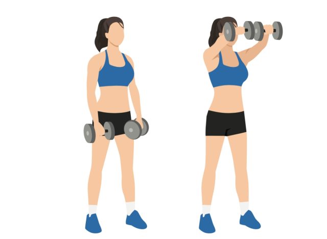 dumbbell front raise