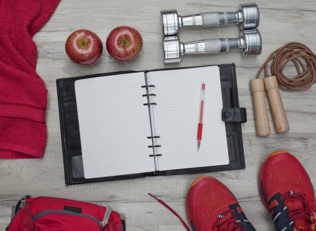 fitness journal concept