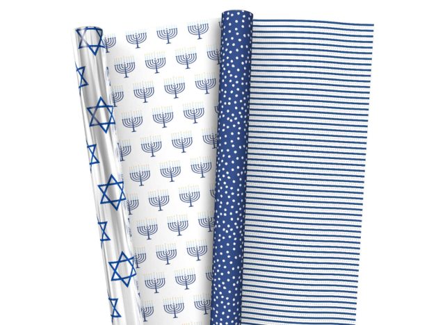 hanukkah double sided wrapping paper