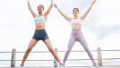 jumping jacks, concept of one-minute workout for weight loss