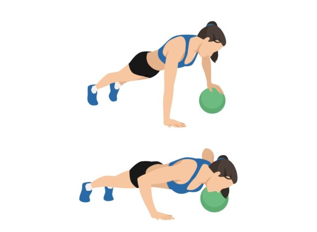 medicine ball pushups