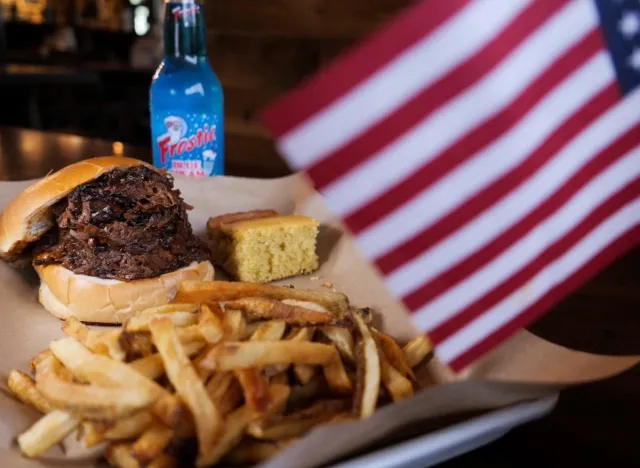 mission bbq brisket sandwich