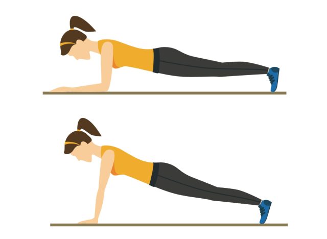 plank to pushup