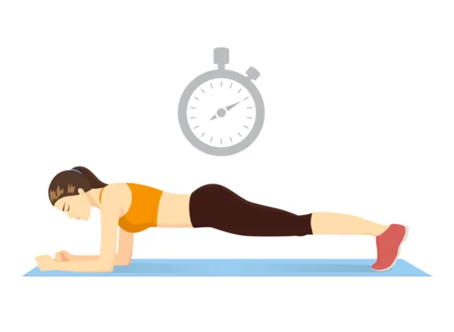 planks, concept of muscle-building exercises for beginners