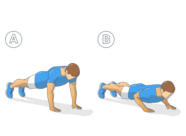 pushups, concept of superset workouts for belly fat