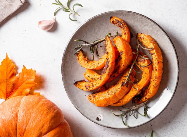 sliced roasted pumpkin