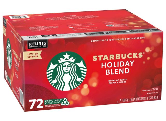 starbucks holiday blend k-cup pods