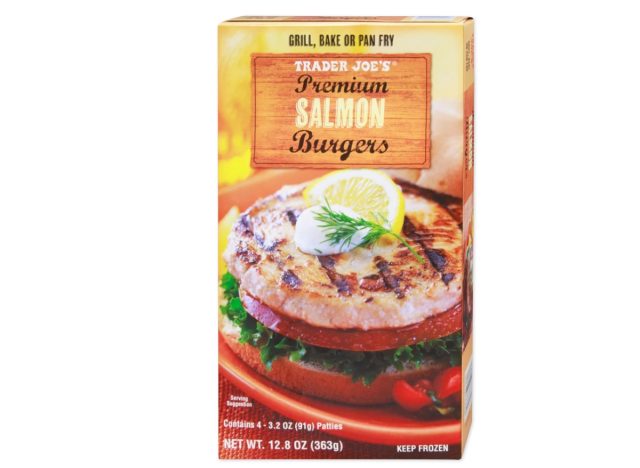 Trader Joe's salmon burgers