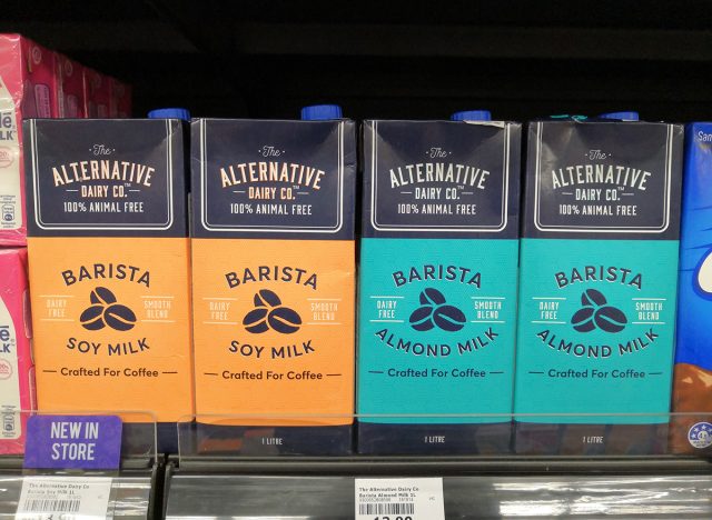 Barista almond milk drinks