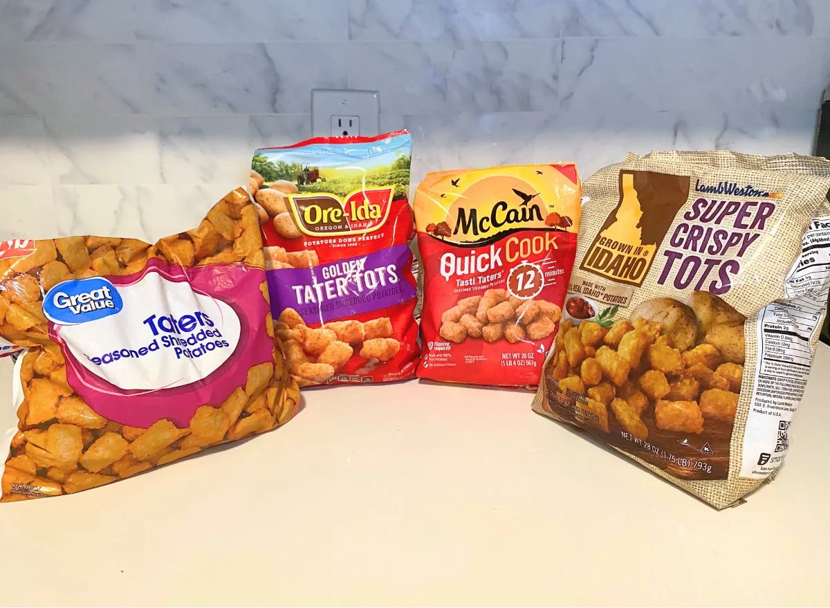 Frozen tater tots group shot