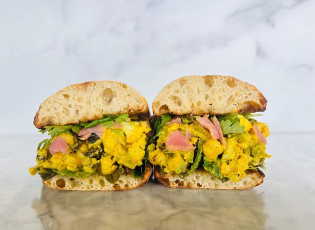 Curry Cauliflower Salad Sandwich at Homegrown