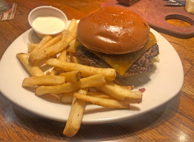 The Outbacker burger at Outback Steakhouse