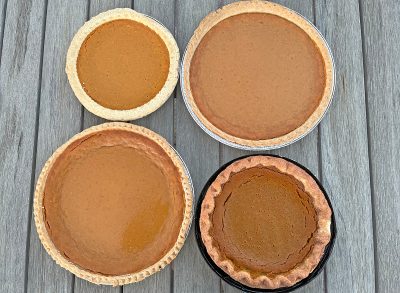 Pumpkin pies from Costco, Sam's Club, Wegmans and Whole Foods