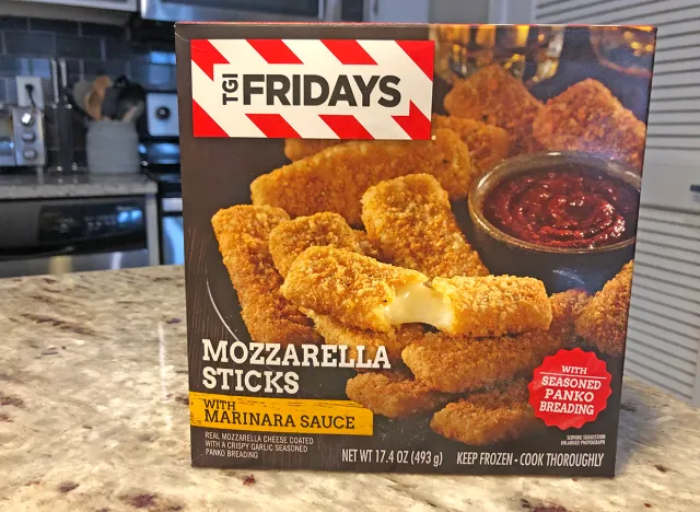 TGi Fridays brand frozen mozzarella sticks