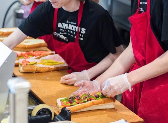 amato's staff making sandwiches